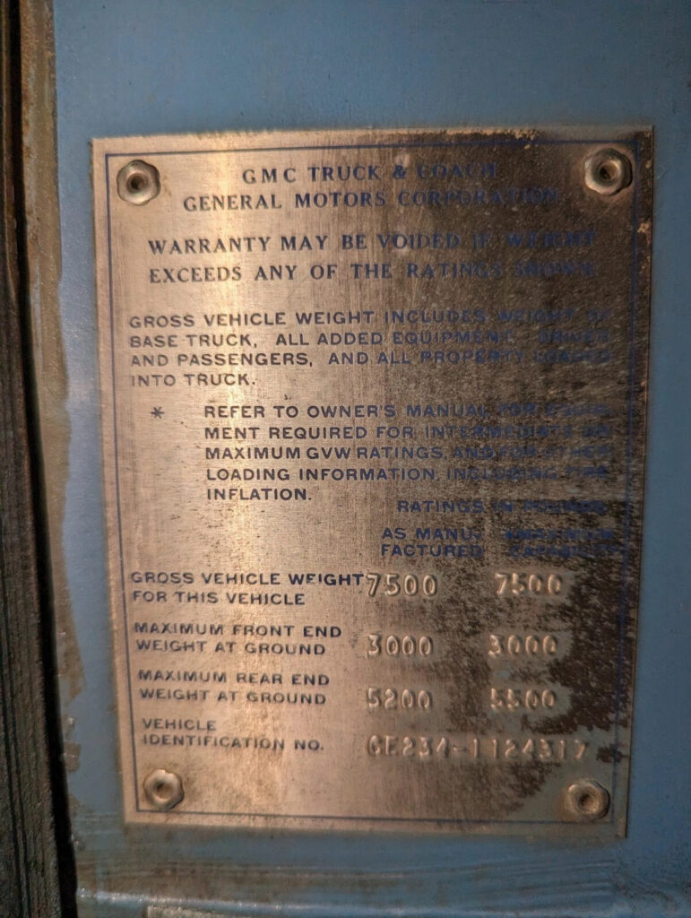 1971 GMC Camper Special 2500, Original Owner