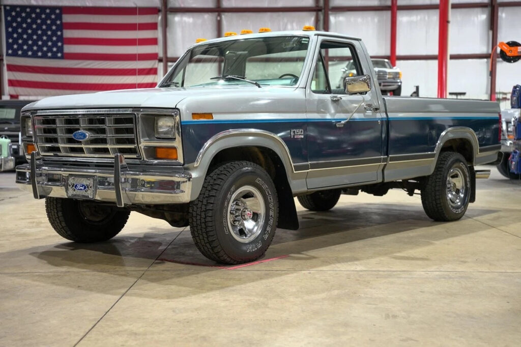 1986 Ford F150 XL 63013 Miles Light Smoke Metallic & Shadow Blue Pickup