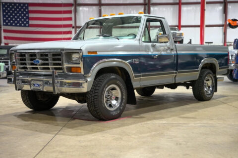 1986 Ford F150 XL 63013 Miles Light Smoke Metallic &amp; Shadow Blue Pickup for sale