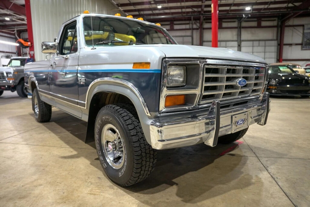 1986 Ford F150 XL 63013 Miles Light Smoke Metallic & Shadow Blue Pickup