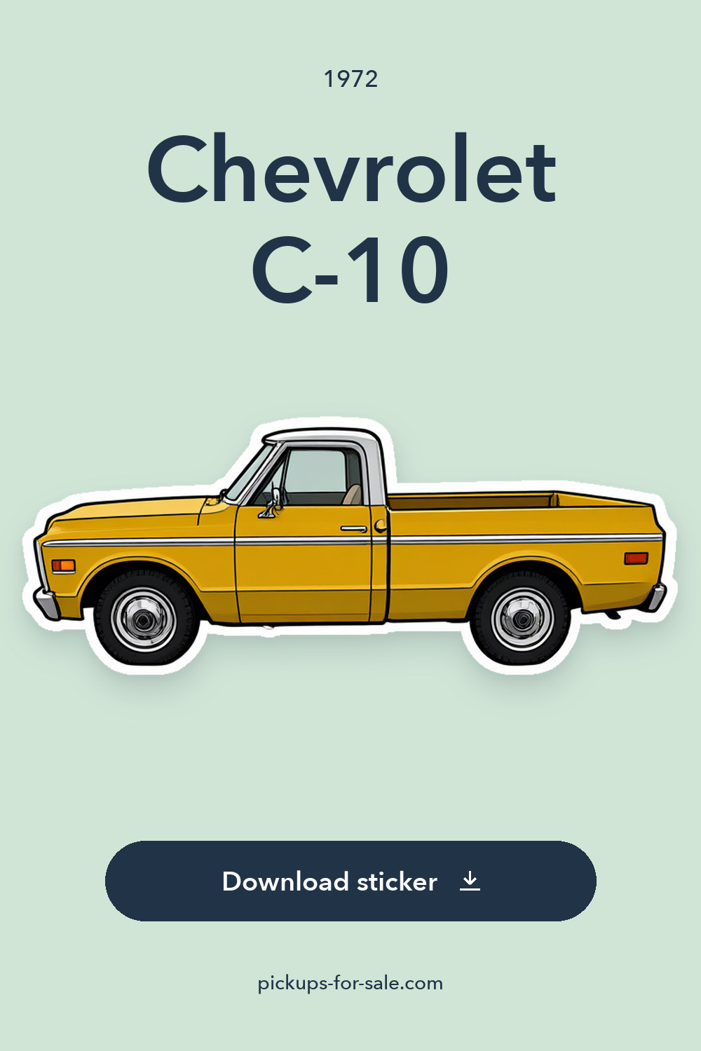 1972 Chevrolet C-10 sticker preview