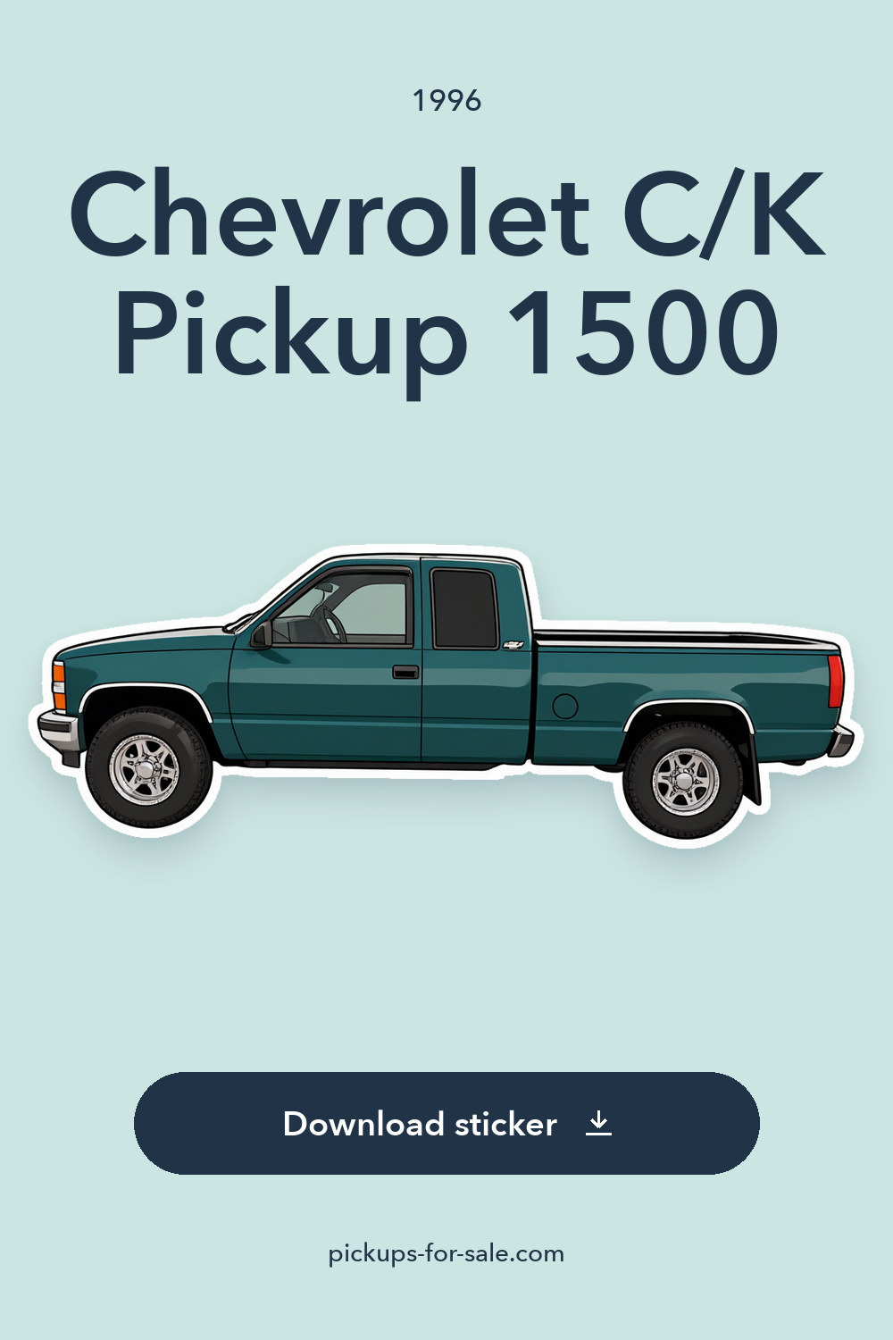 1996 Chevrolet C/K Pickup 1500 sticker preview