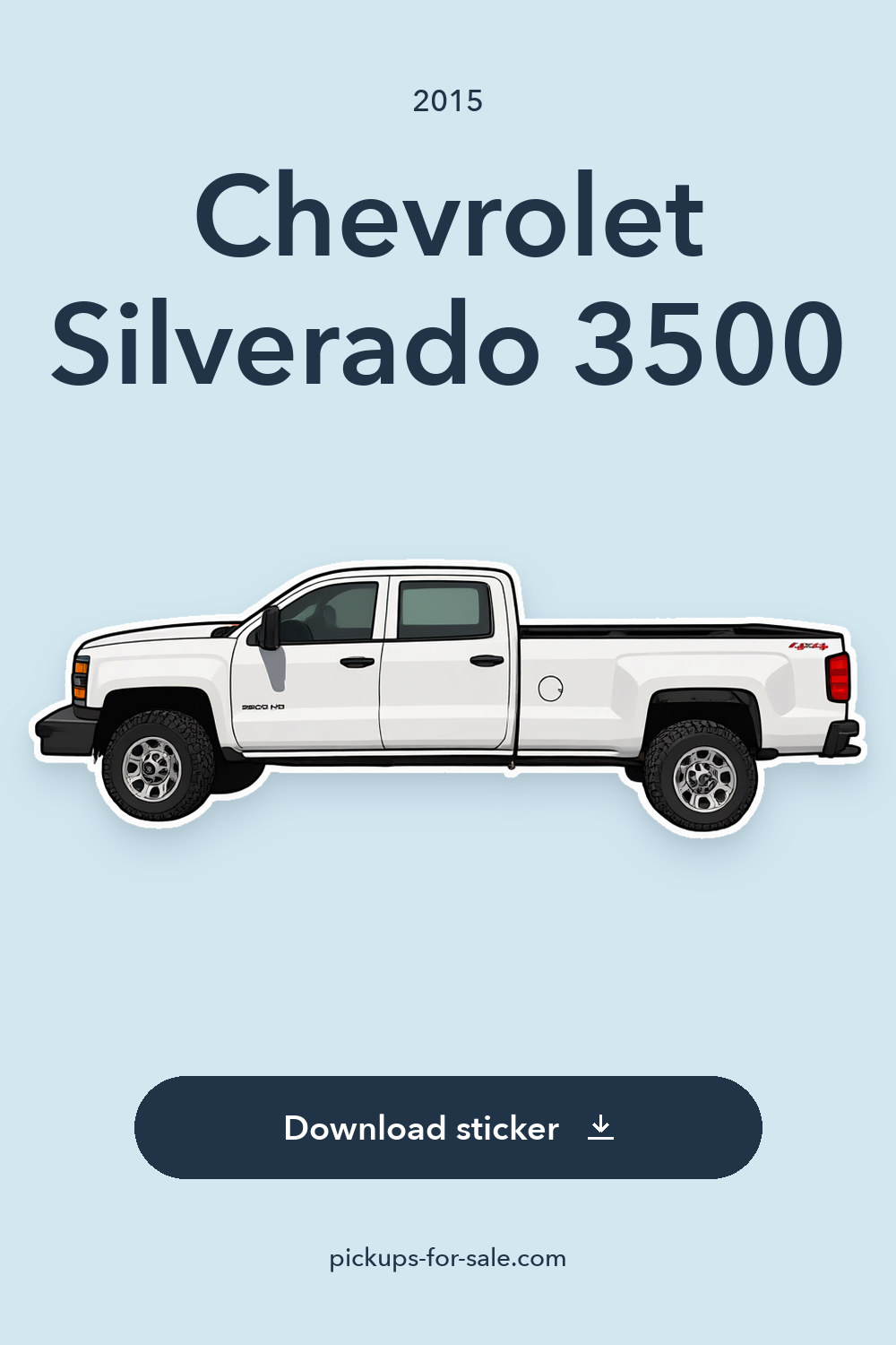 2015 Chevrolet Silverado 3500 sticker preview