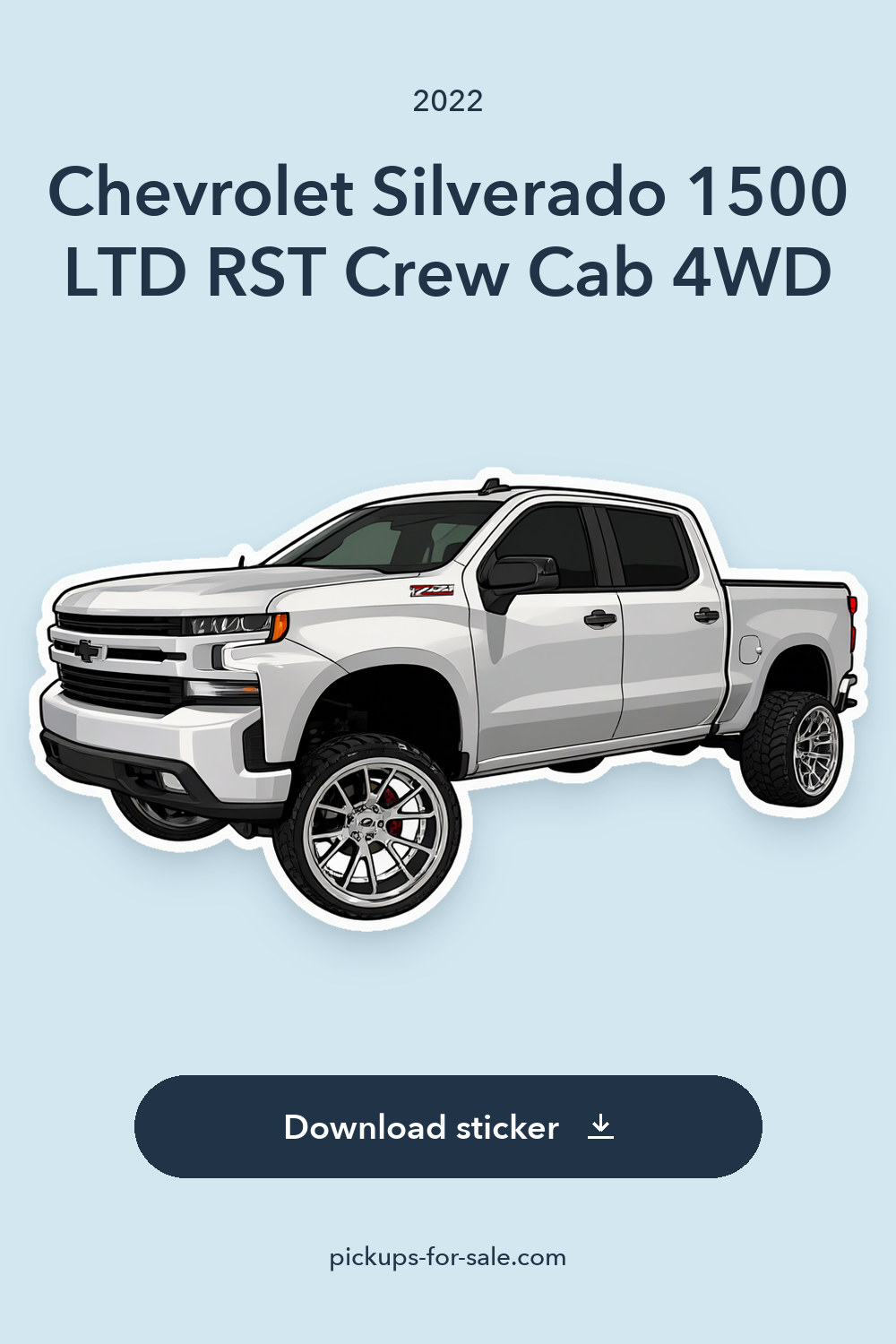 2022 Chevrolet Silverado 1500 LTD RST Crew Cab 4WD sticker preview