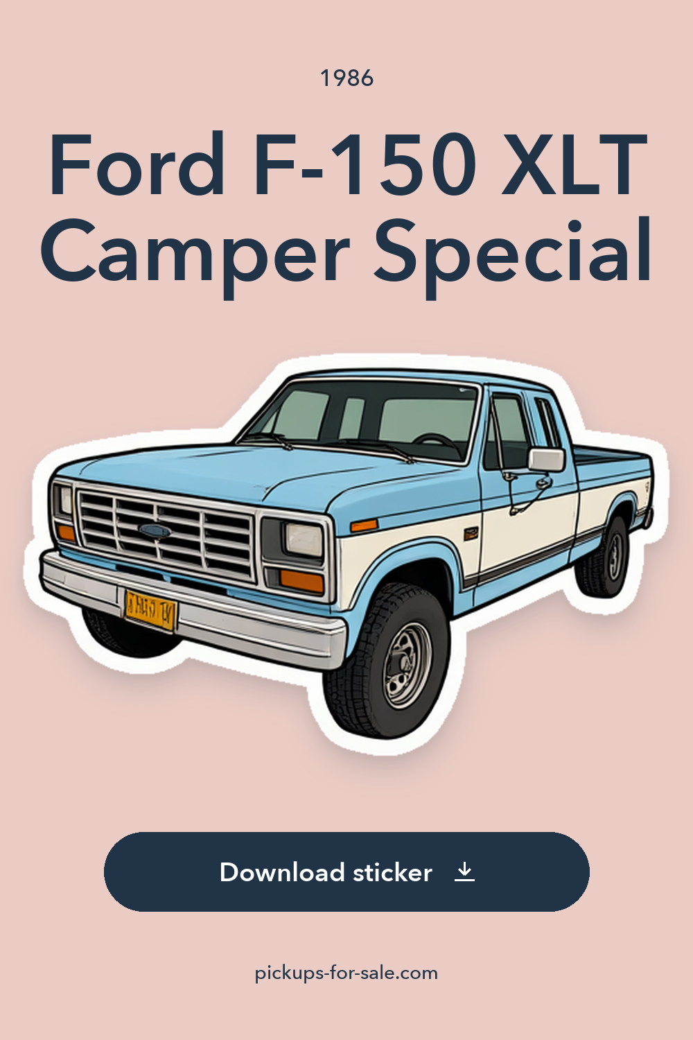1986 Ford F-150 XLT Camper Special sticker preview