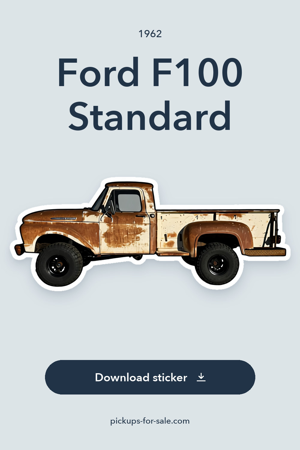 1962 Ford F100 Standard sticker preview